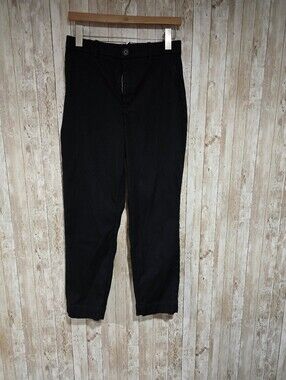 Spanx Black Twill Chino Pants Size M